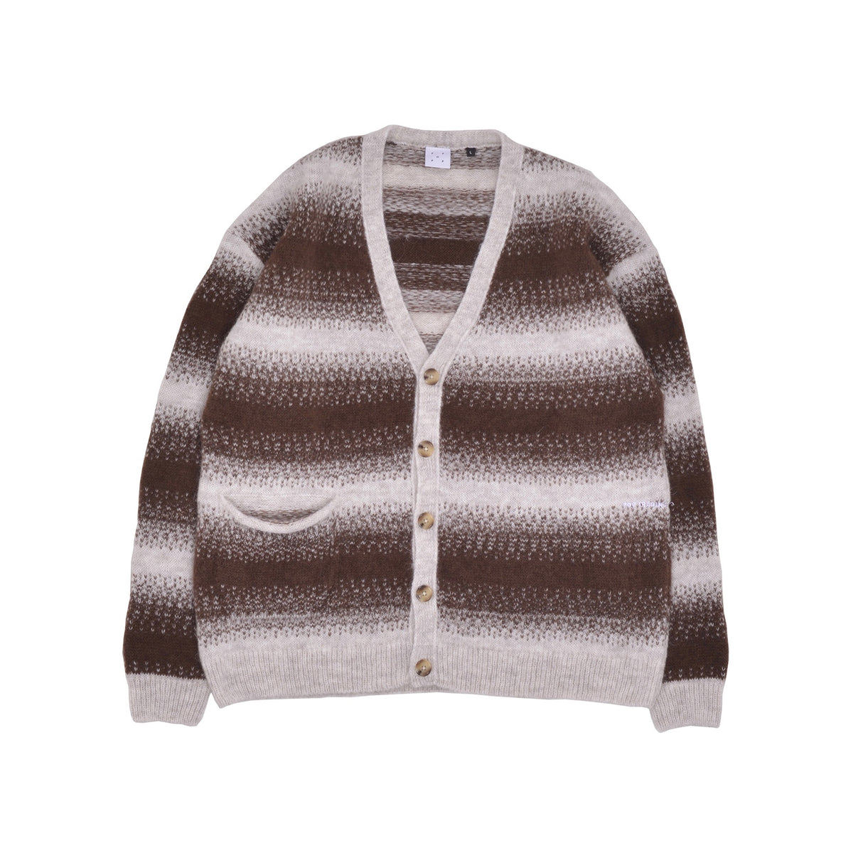 striped knitted cardigan/POP TRADING COMPANY（ポップ