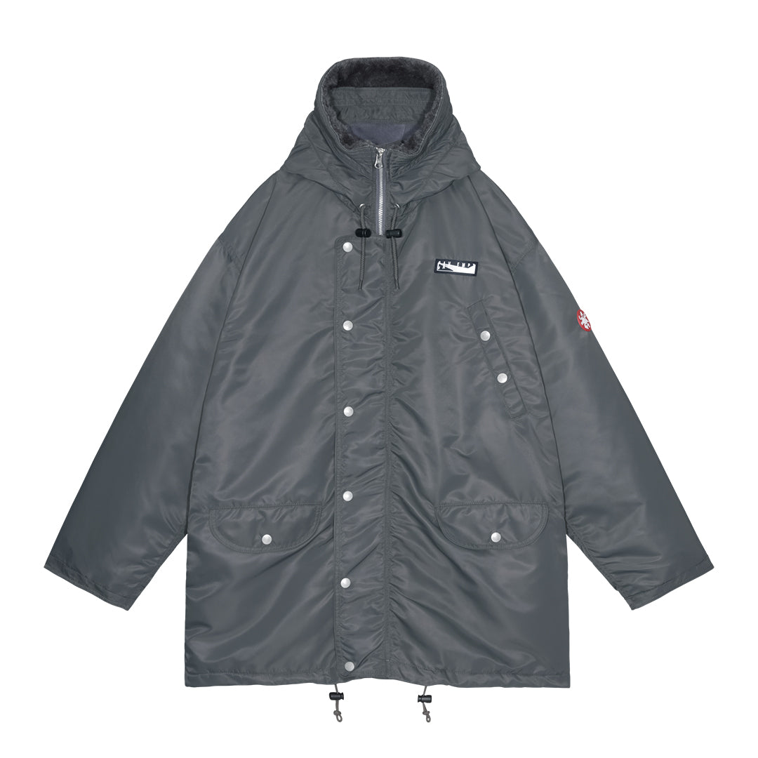 SYNTH FUR HOOD ZIP COAT | C.E | THE GROUND depot. | THE GROUND