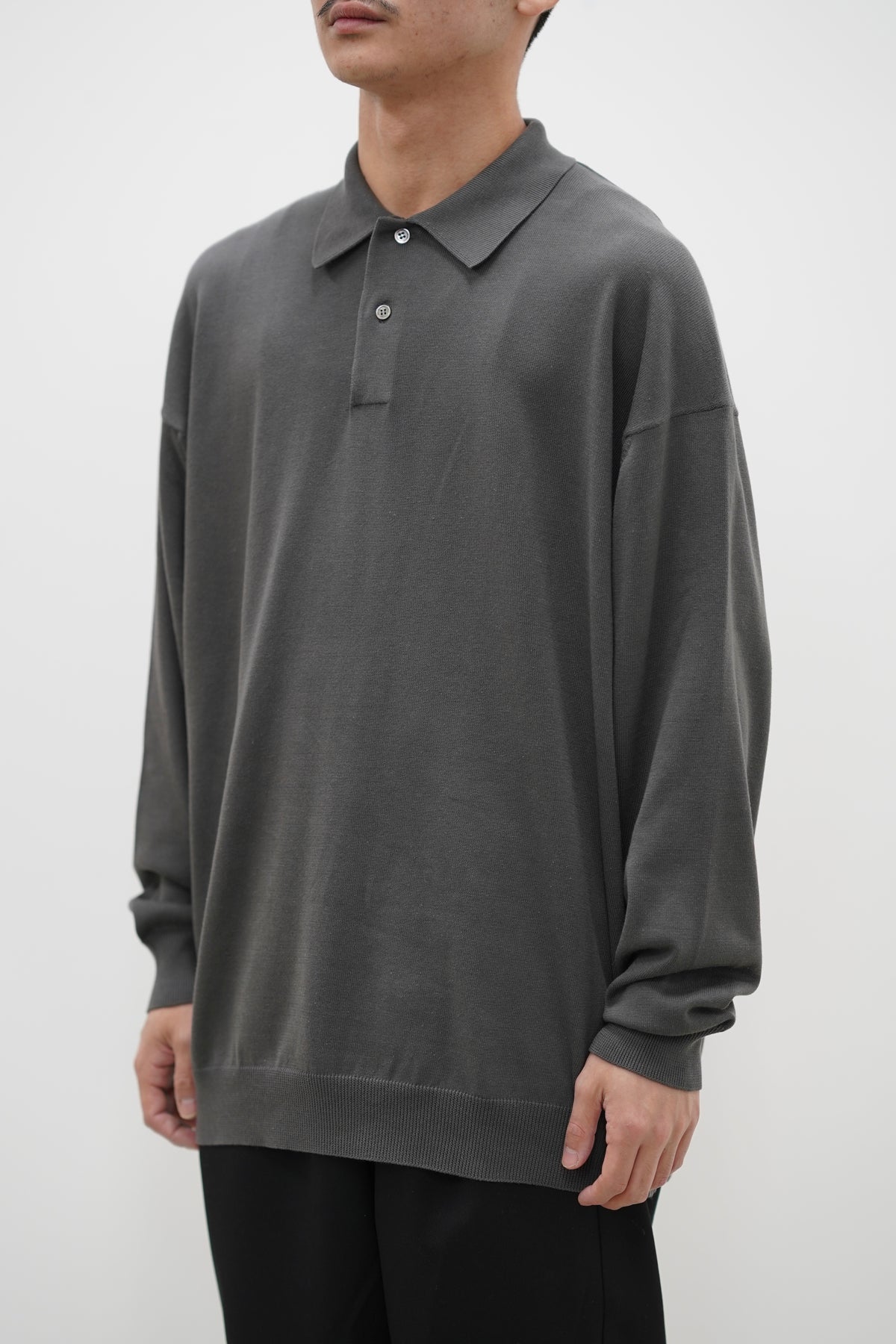 Suvin Oversized L/S Polo | THE GROUND depot. ONLINESTORE