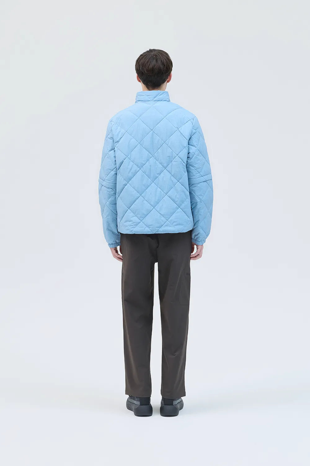 BASE GRID LT DOWN ZIP CHECK JACKET [2COLORS]