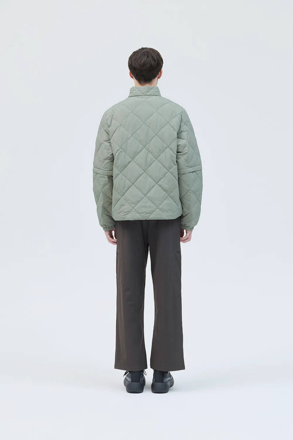 BASE GRID LT DOWN ZIP CHECK JACKET [2COLORS]