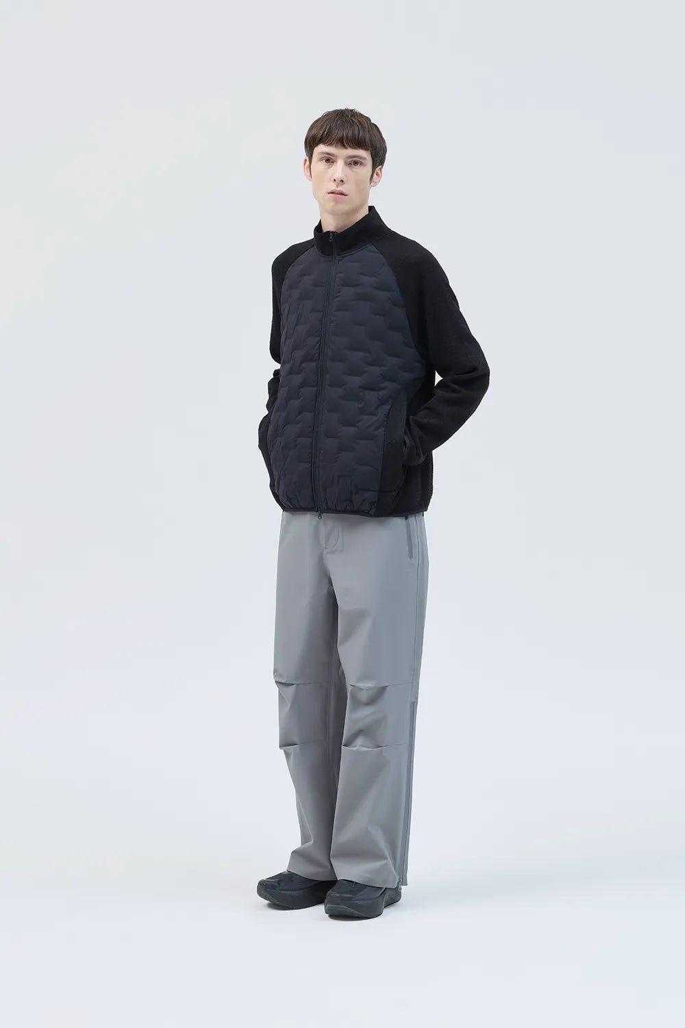 PATH HYBRID KNITTED PADDED JACKET [2COLORS]