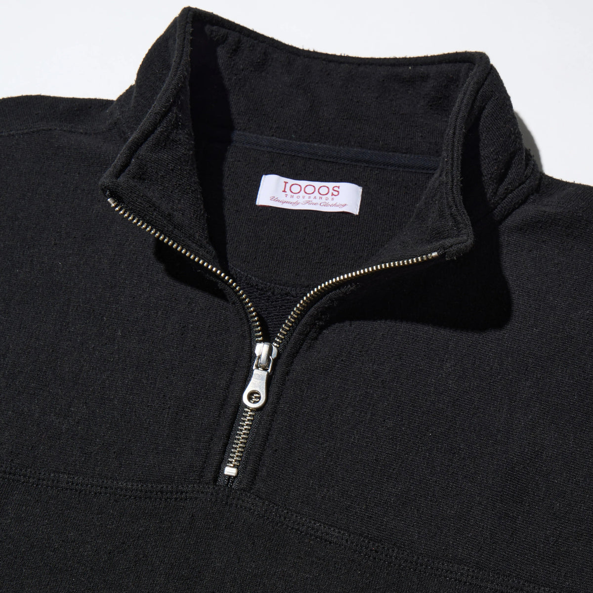NEPPED HALF-ZIP PULLOVER