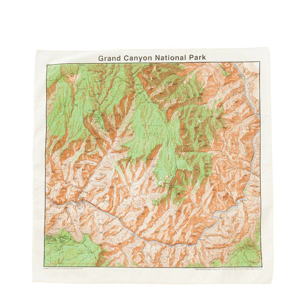 The Printed Image / Nature Print Bandana Map