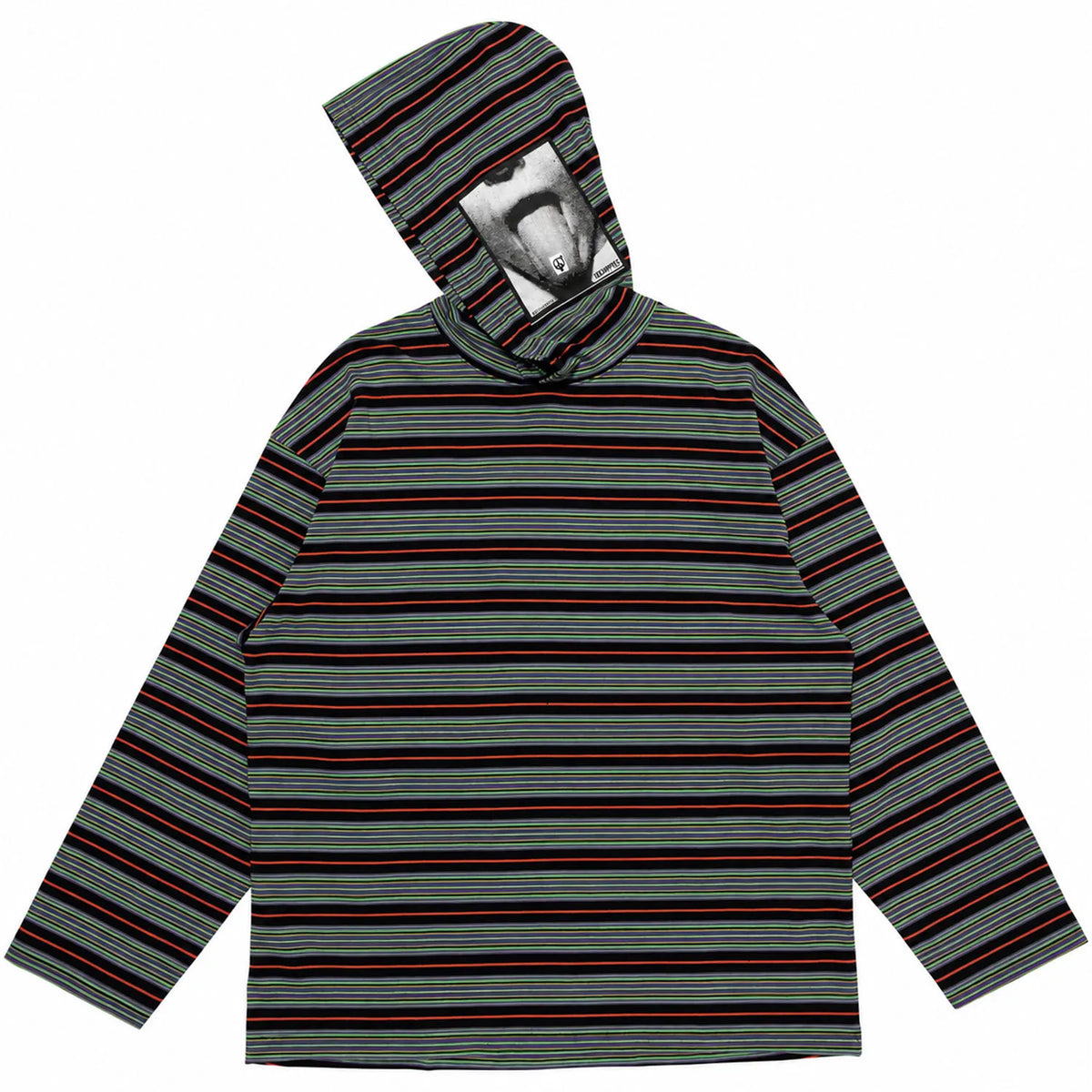 MULTI BORDER HOODED L/S TEE / SEXHIPPIES