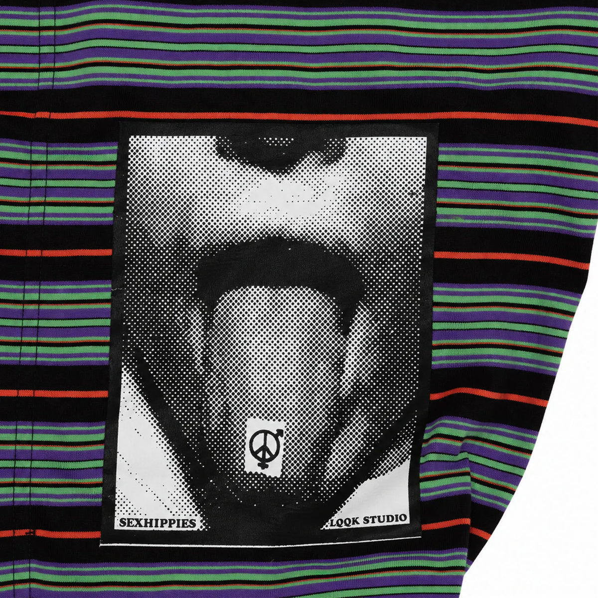 MULTI BORDER HOODED L/S TEE / SEXHIPPIES