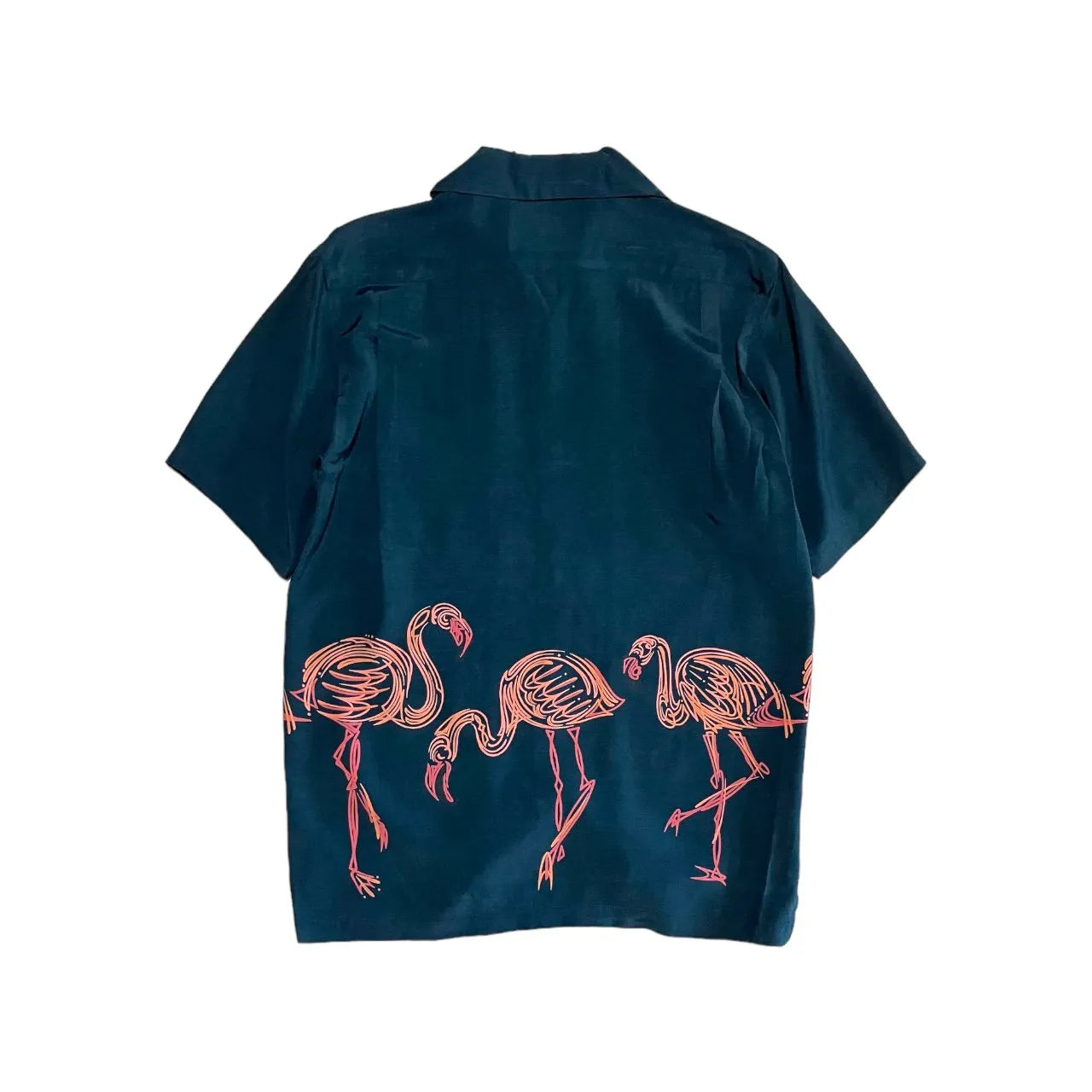 FLAMINGO SHORT SLEEVE - NAVY×PINK
