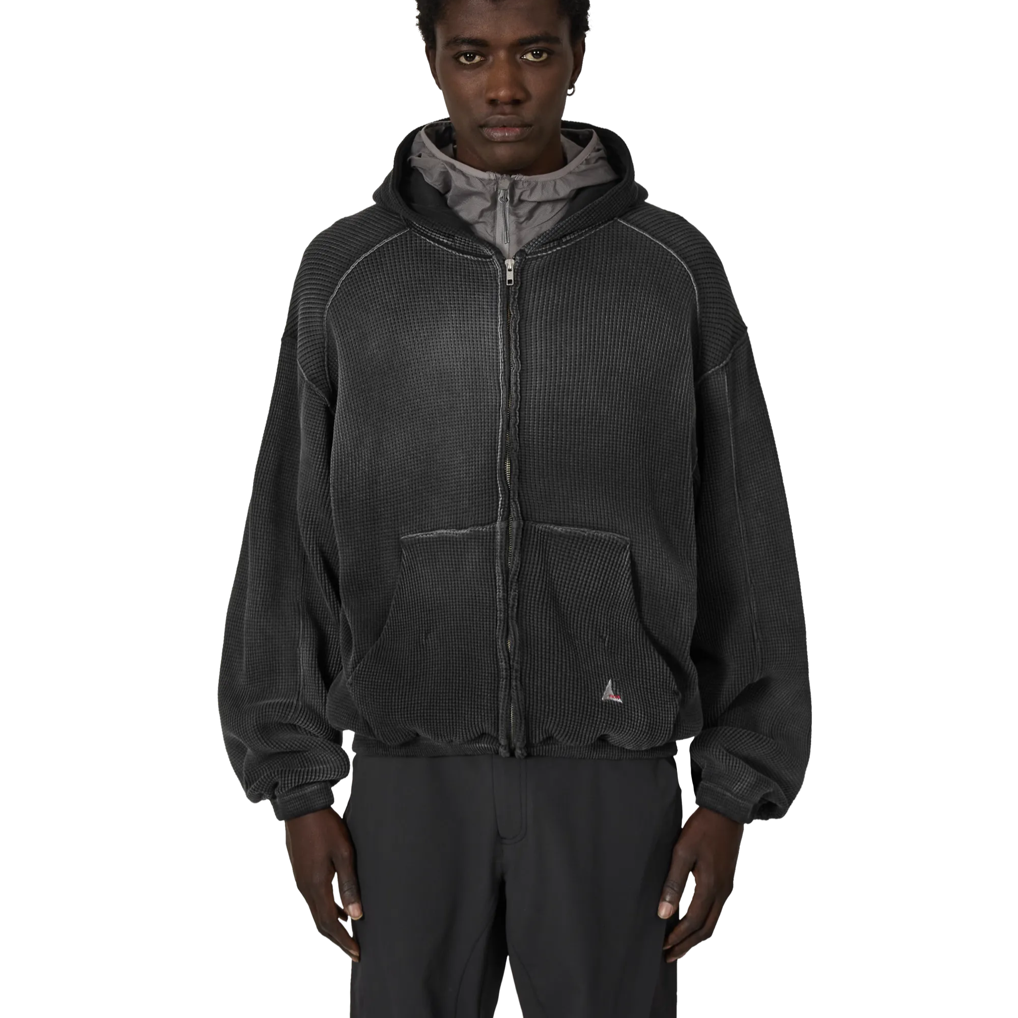 Bee Sun Faded Waffle Zip Up Hoodie | ROA | THE GROUND depot. | THE