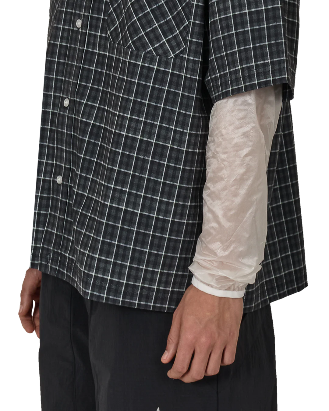 Aair Floweave Printed Check Short Sleeve Shirt
