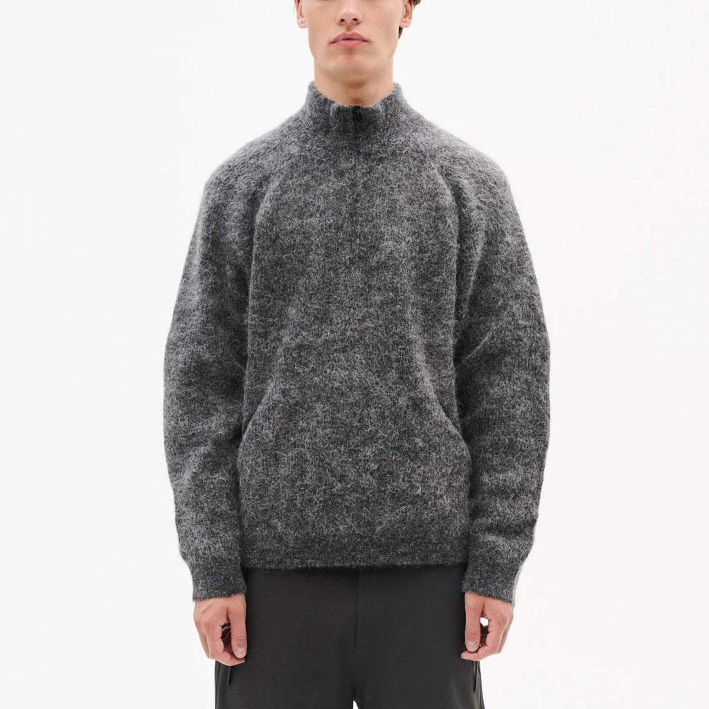 ESSENCE MOHAIR MIXED KNIT TOP [2 COLORS]