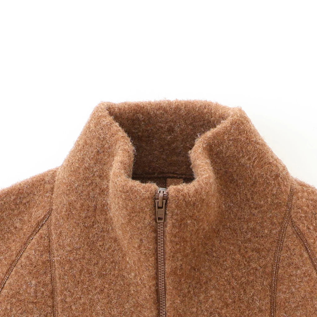 Wool Fleece Zip-Up Jacket