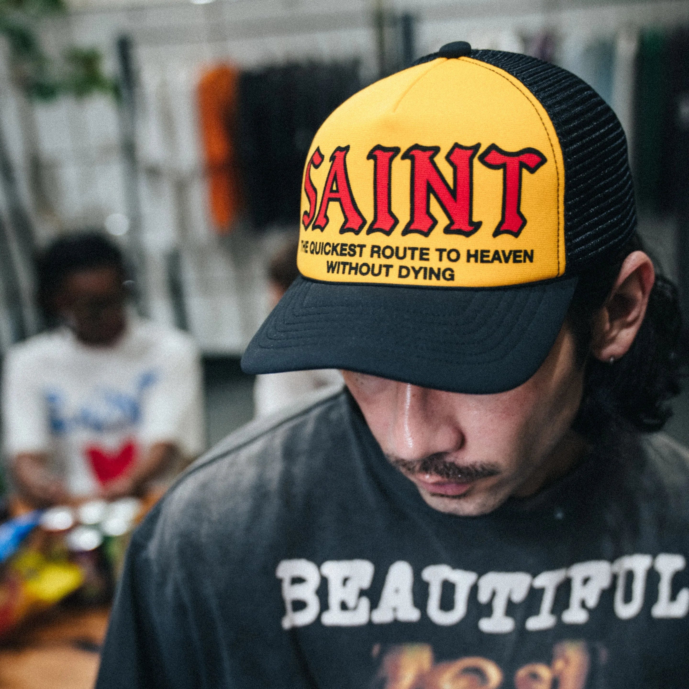 SM-MK1-0000-076/MESH CAP/SAINT/YELLOW+BLACK