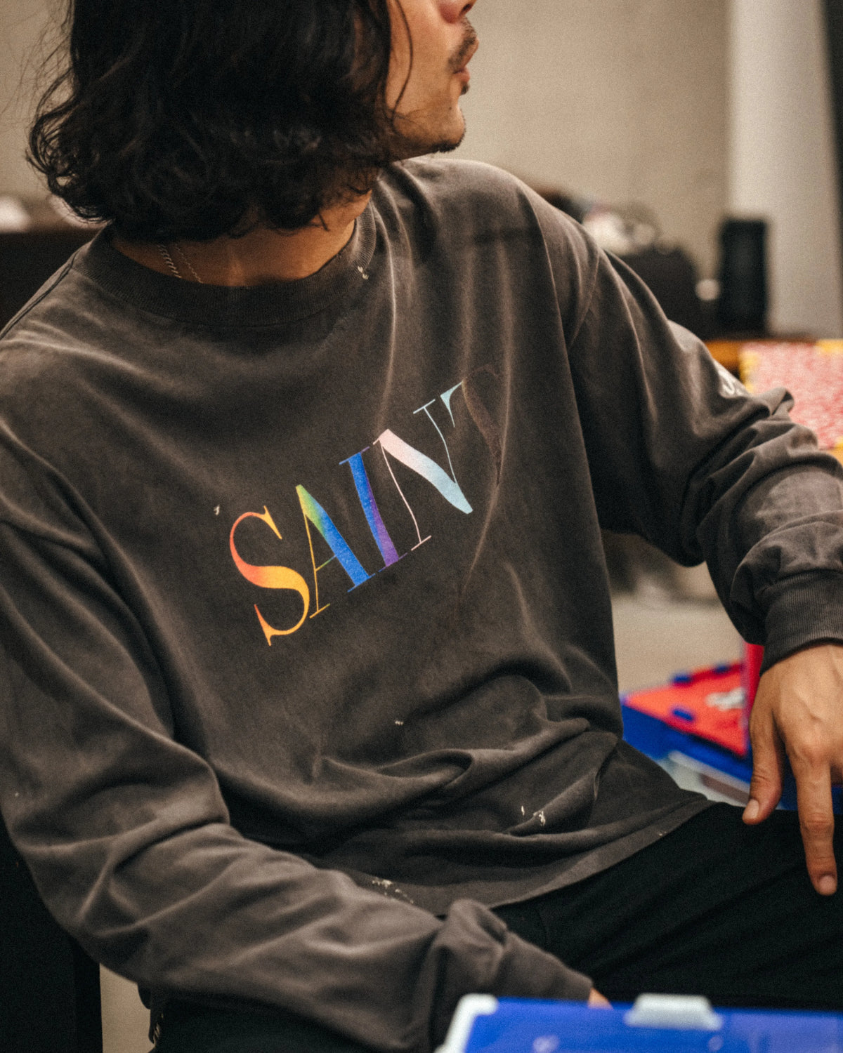 SM-MK1-0000-019/LS T-SHIRT/SAINT/BLACK