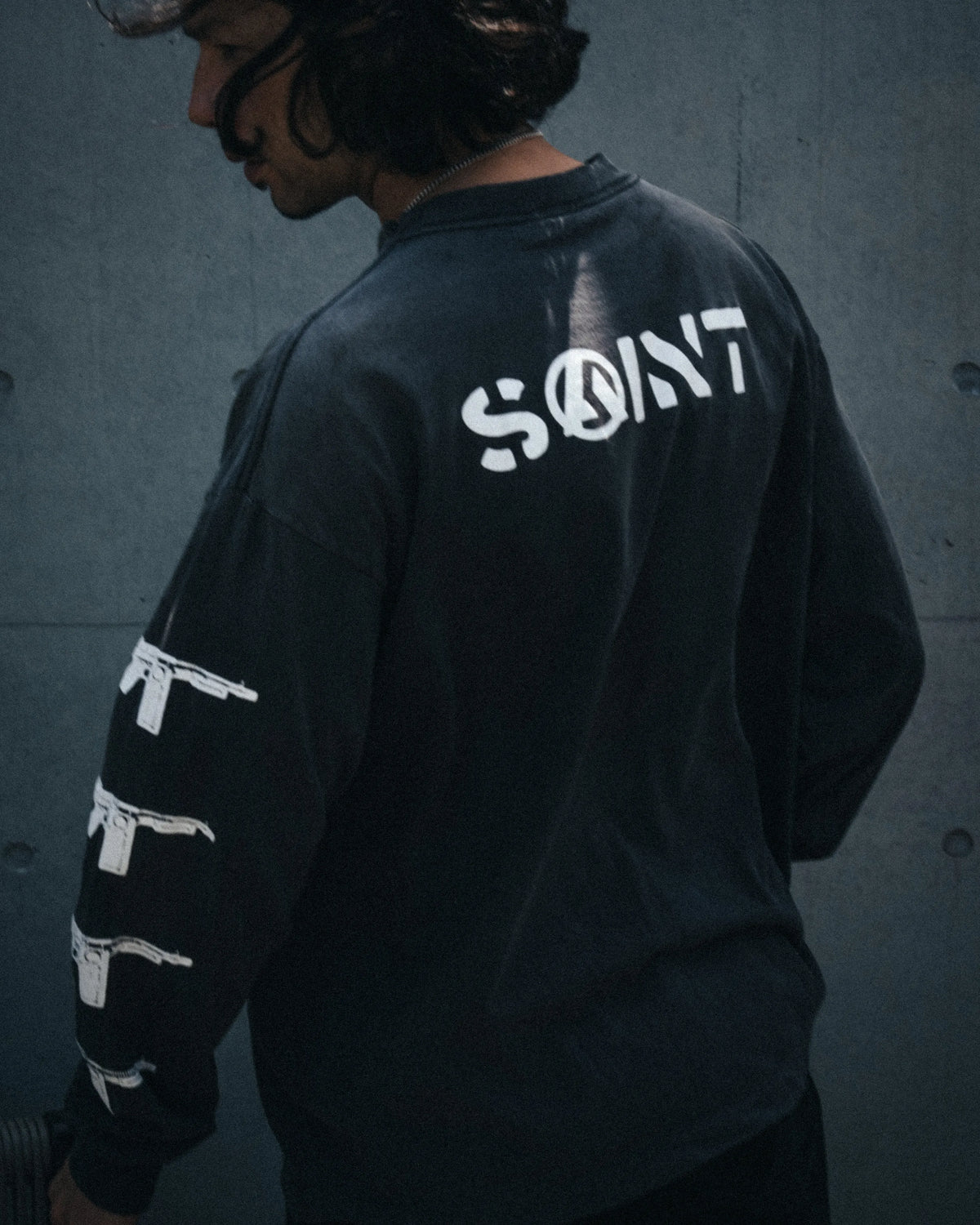 SM-MK1-0000-020/LS T-SHIRT/PEACE/BLACK
