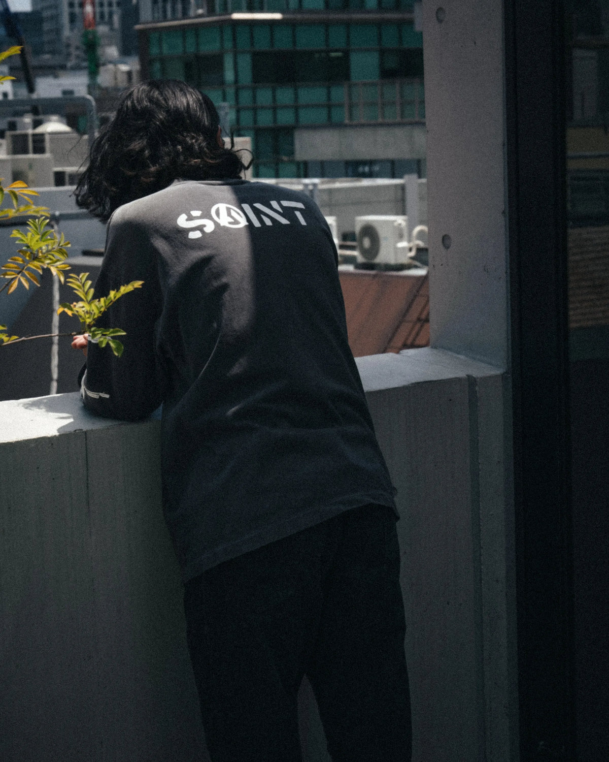 SM-MK1-0000-020/LS T-SHIRT/PEACE/BLACK
