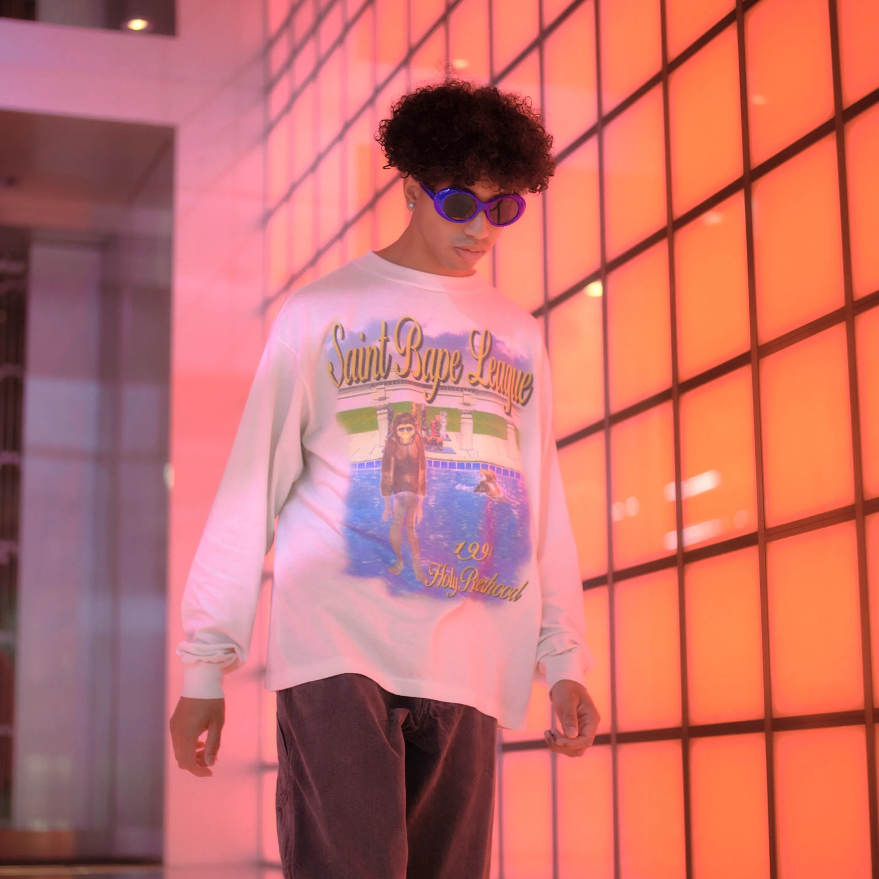 SM-MK1-0000-C39/BAPE_LS T-SHIRT/POOL/WHITE