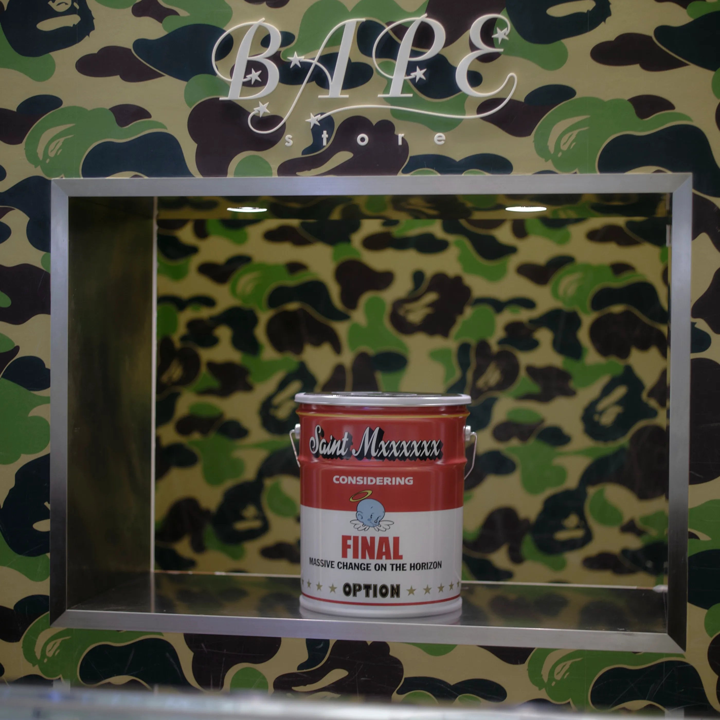 SM-MK1-0000-C42/BAPE_CAN STOOL/WHITE+RED