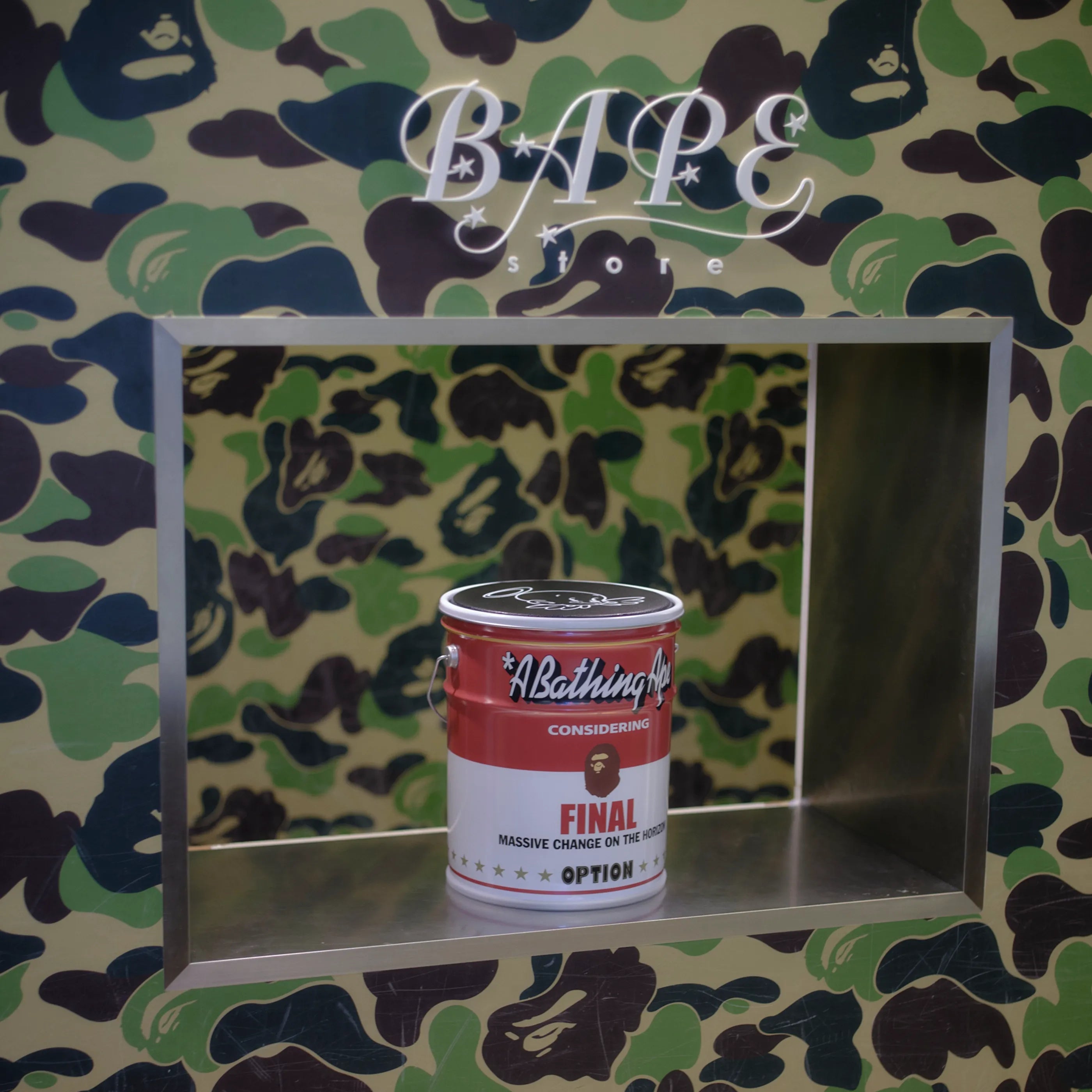 SM-MK1-0000-C42/BAPE_CAN STOOL/WHITE+RED