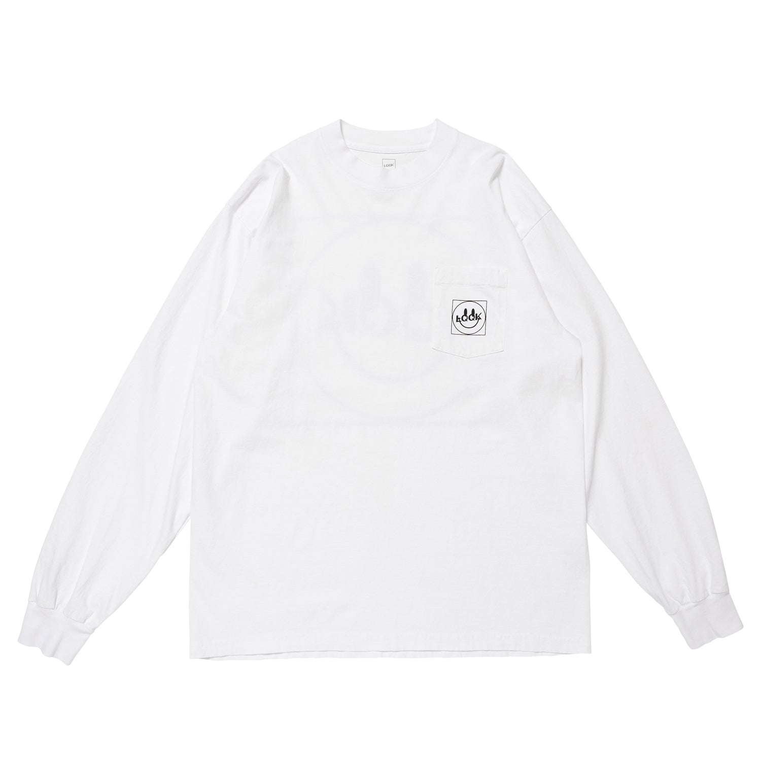 LQQK Smiley logo Pocket Long sleeve tee