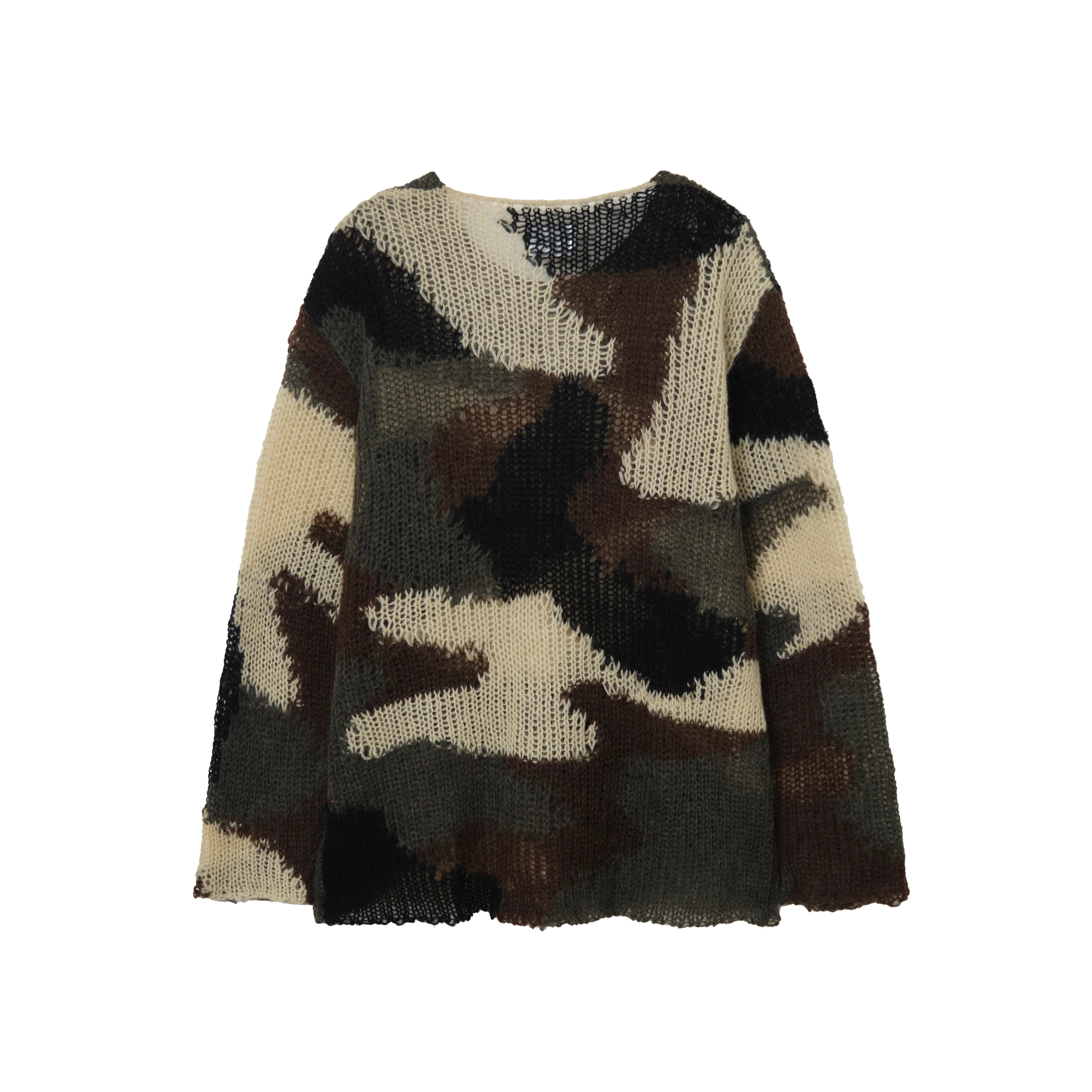Mohair Camo crew knit