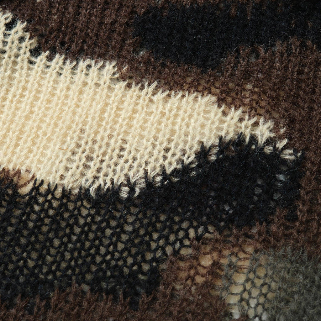 Mohair Camo crew knit