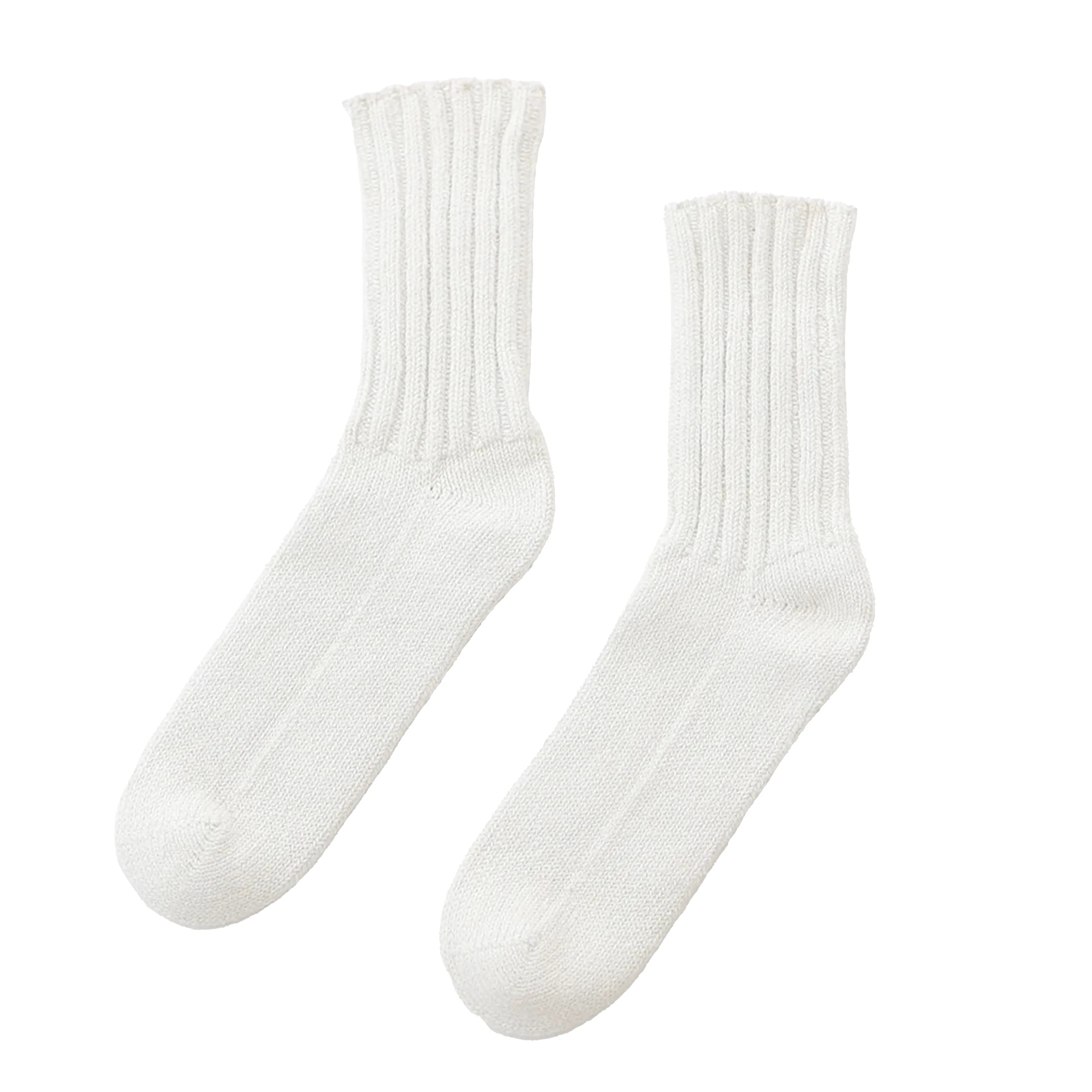 U コットンシルクリブソックス Cotton Silk Rib Socks