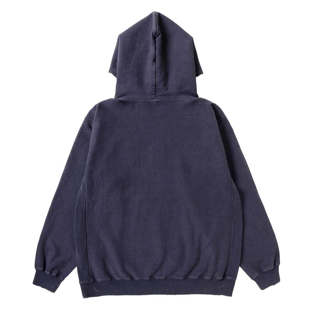 DAMAGED HALF ZIP HOODY [2 COLORS]