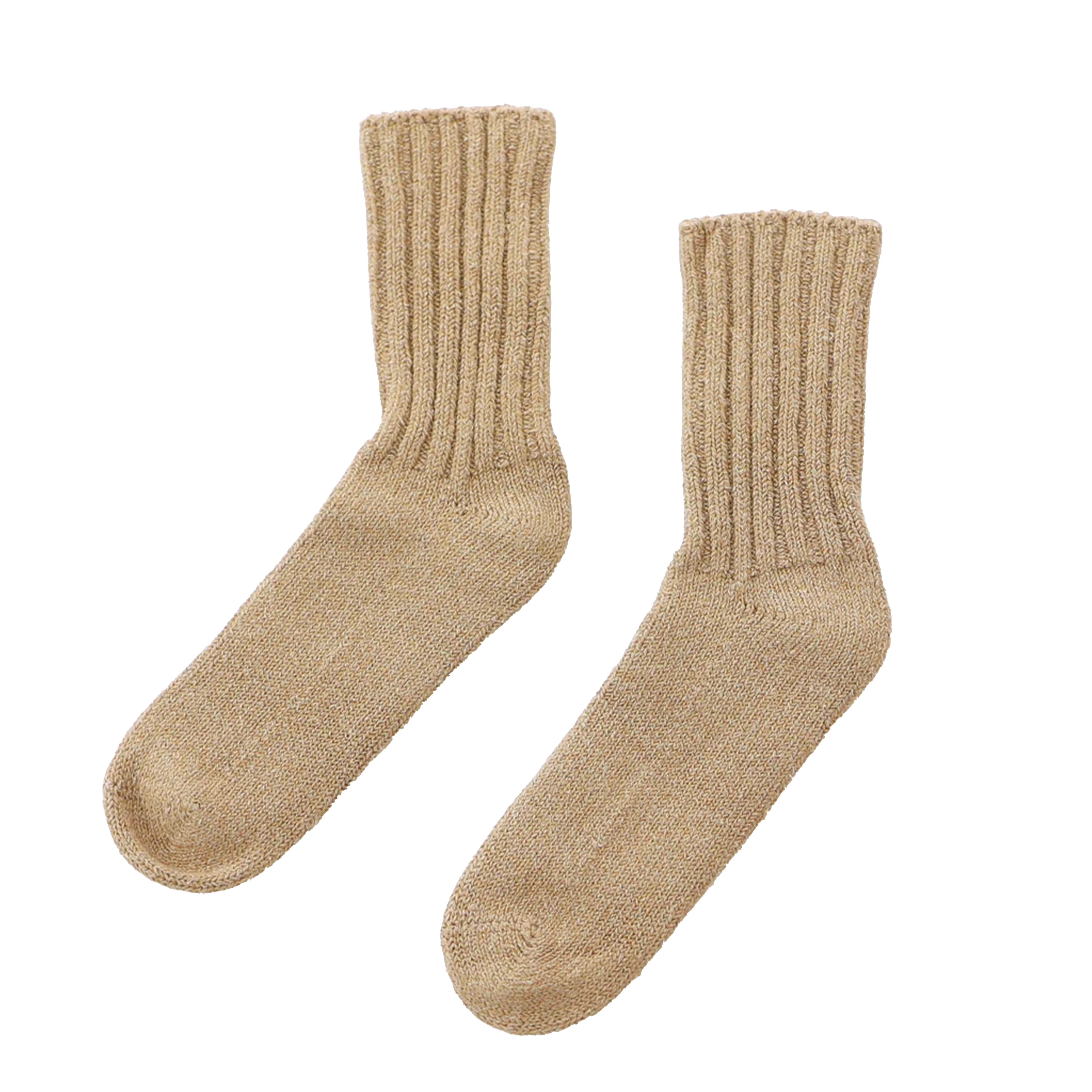 U コットンシルクリブソックス Cotton Silk Rib Socks
