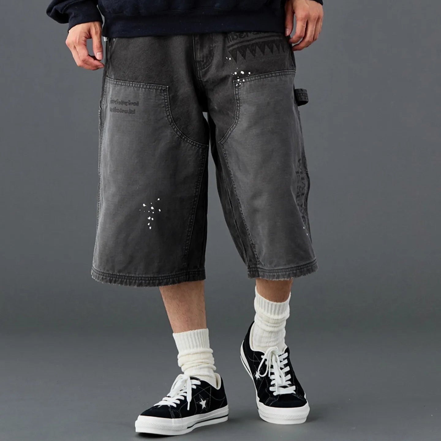 HANDWRITING CANVAS WORK SHORTS