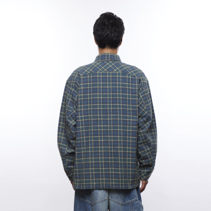 GARMENT WASHED PLAID SHIRT [3 COLORS]