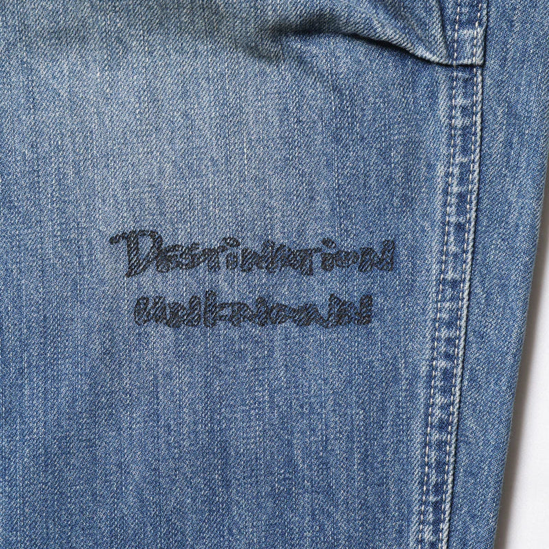 DAMAGED DENIM SARROUEL PANTS