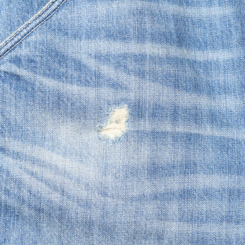 DAMAGED DENIM SARROUEL PANTS