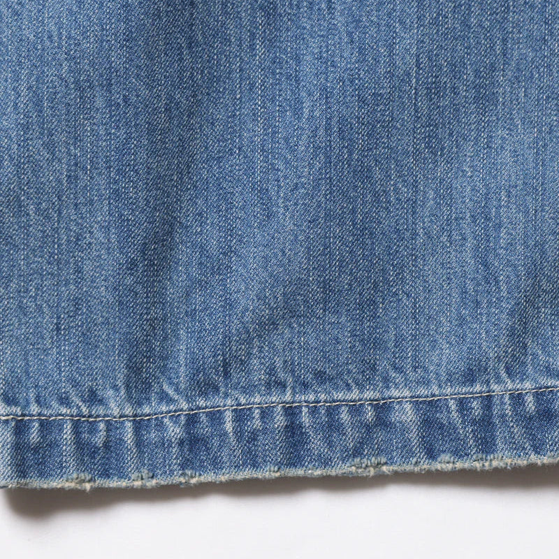 DAMAGED DENIM SARROUEL PANTS