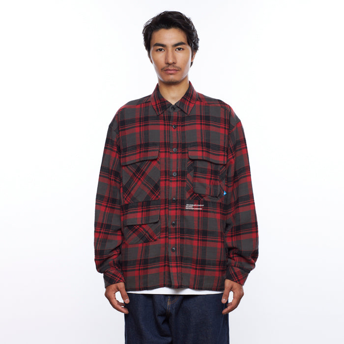 MULTI POCKETS PLAID SHIRT [3 COLORS]