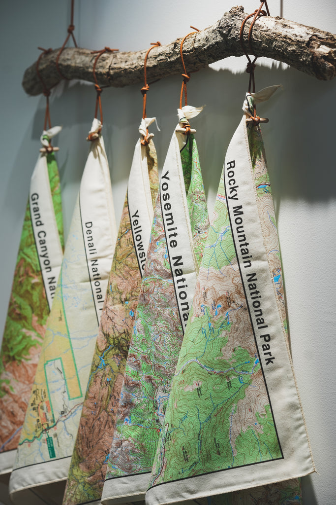 The Printed Image / Nature Print Bandana Map