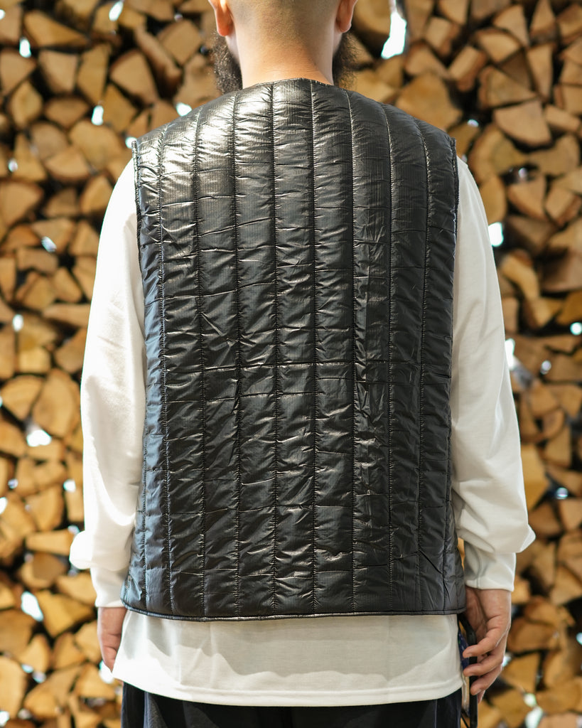 South2 West8 / Quilted Crew Neck Vest - Nylon Ripstop