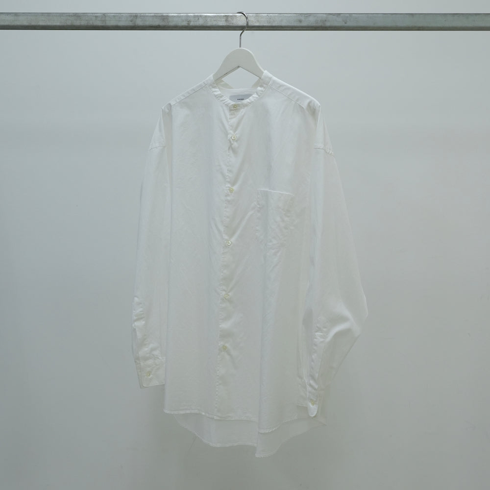 Broad L/S Oversized Band Collar Shirt [5 COLORS]