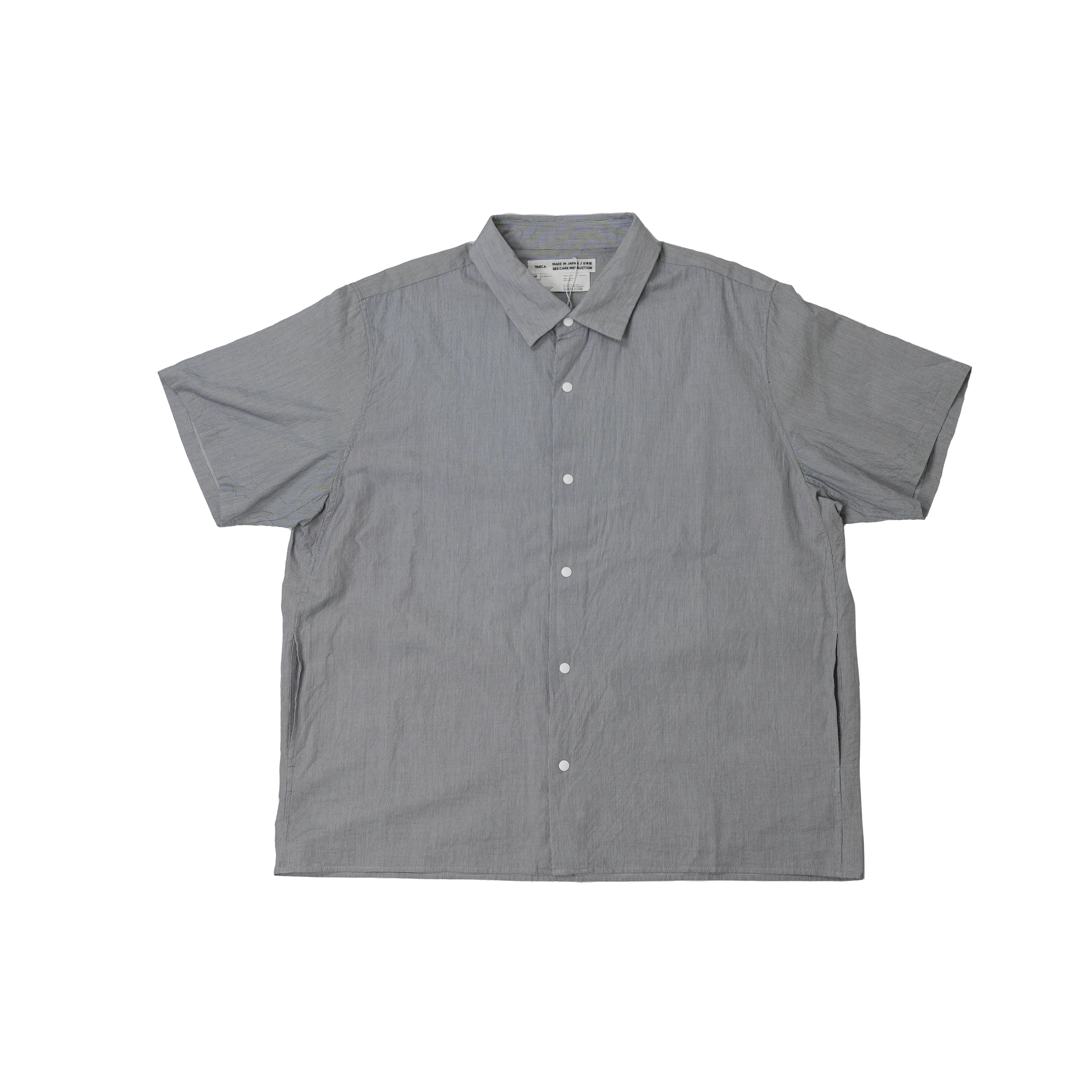 トップス YAECA PARK Pajama Shirt XL 549194 YAECA PARK Comfort Shirt S/S Extra Wide Shirt S⁄S YAECA Sax BLOG CHECK