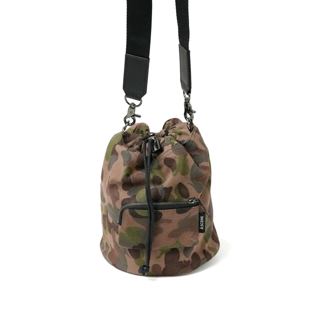 Kinchaku Shoulder with Military Tent Fabric [Material Selected by TOTO] *EXCLUSIVE