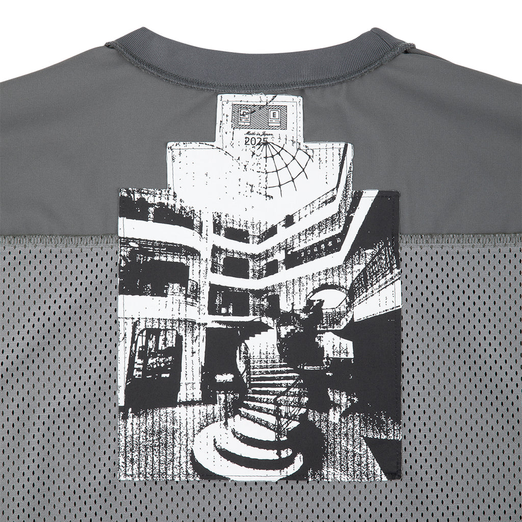 MESH TRACK CREW NECK GREY