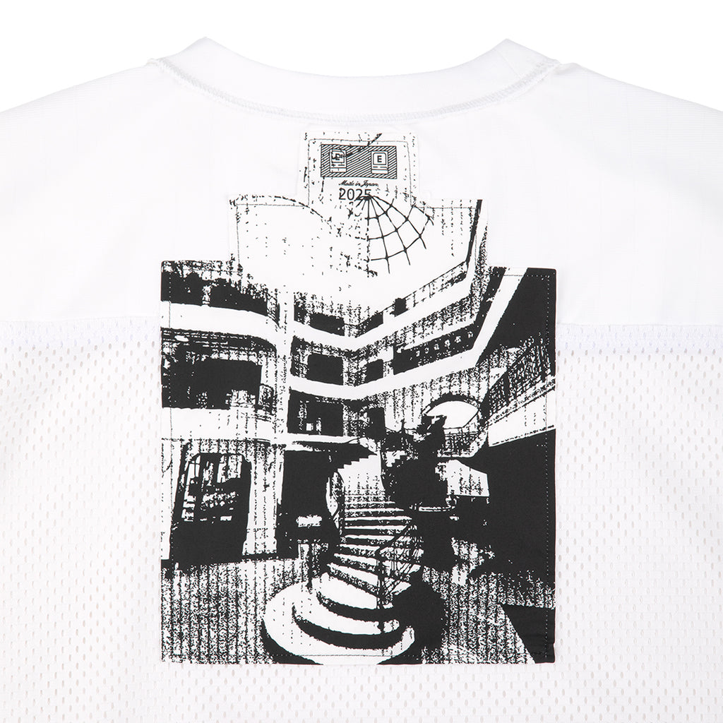 MESH TRACK CREW NECK WHITE