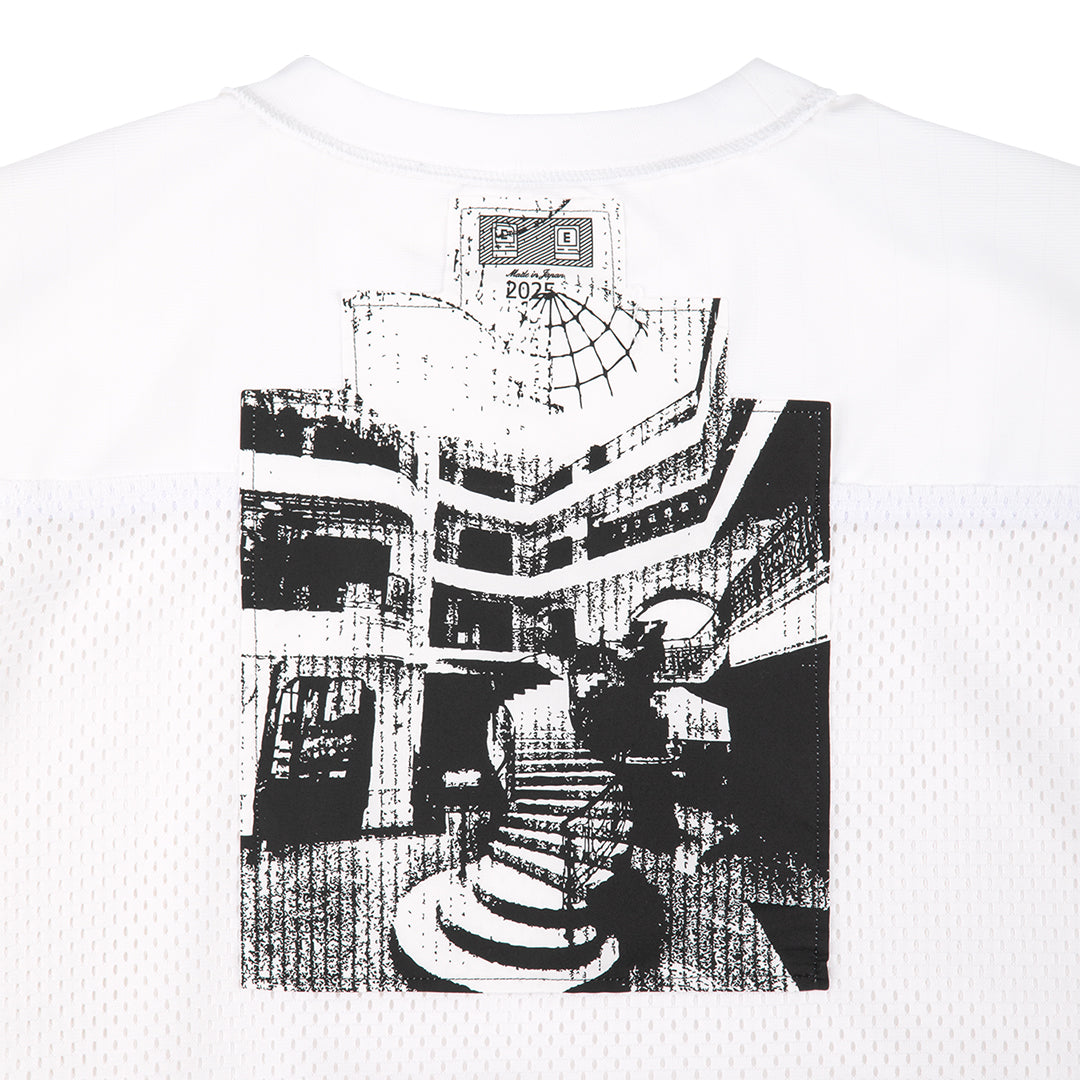 MESH TRACK CREW NECK WHITE | C.E | THE GROUND depot. | THE