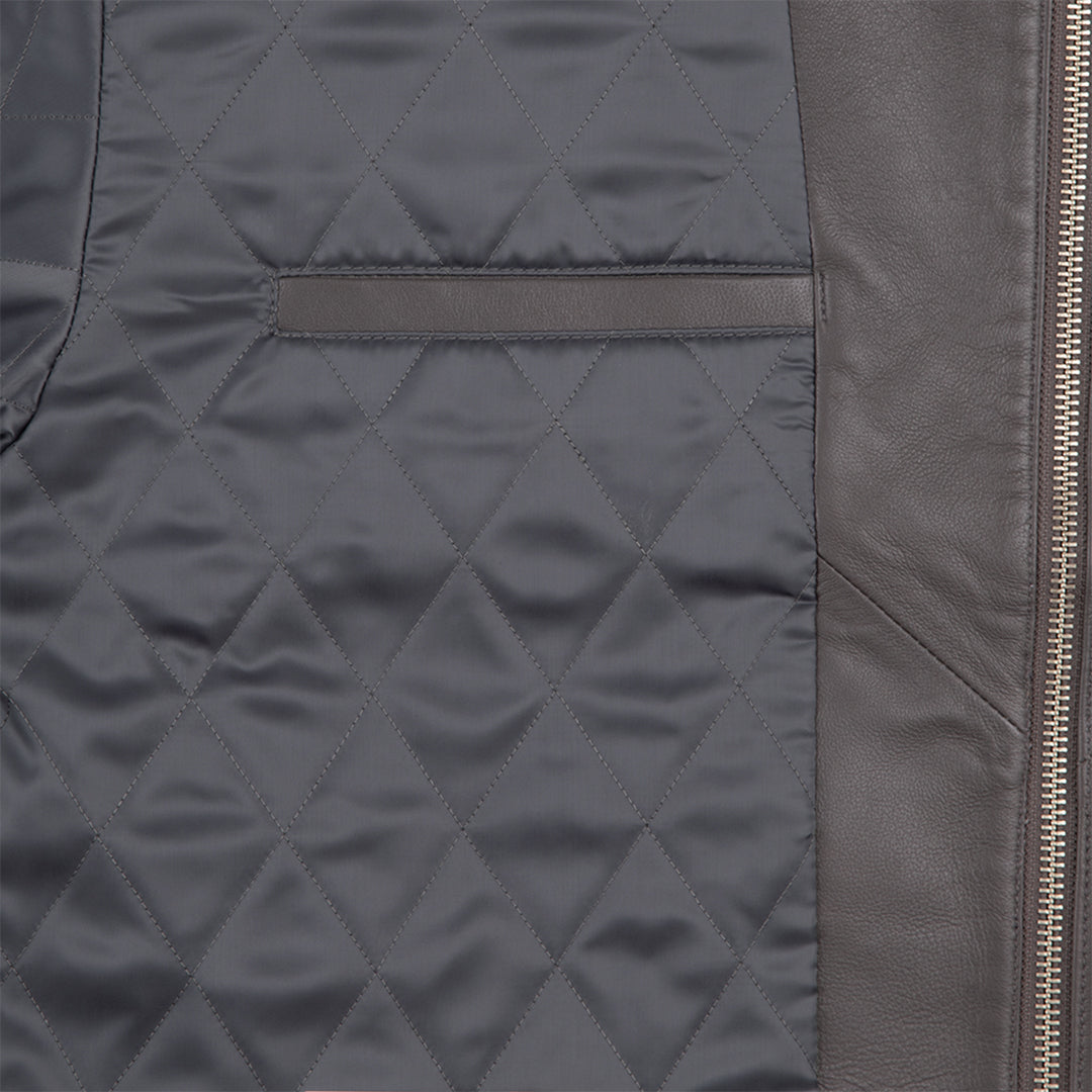 LEATHER ZIP JACKET