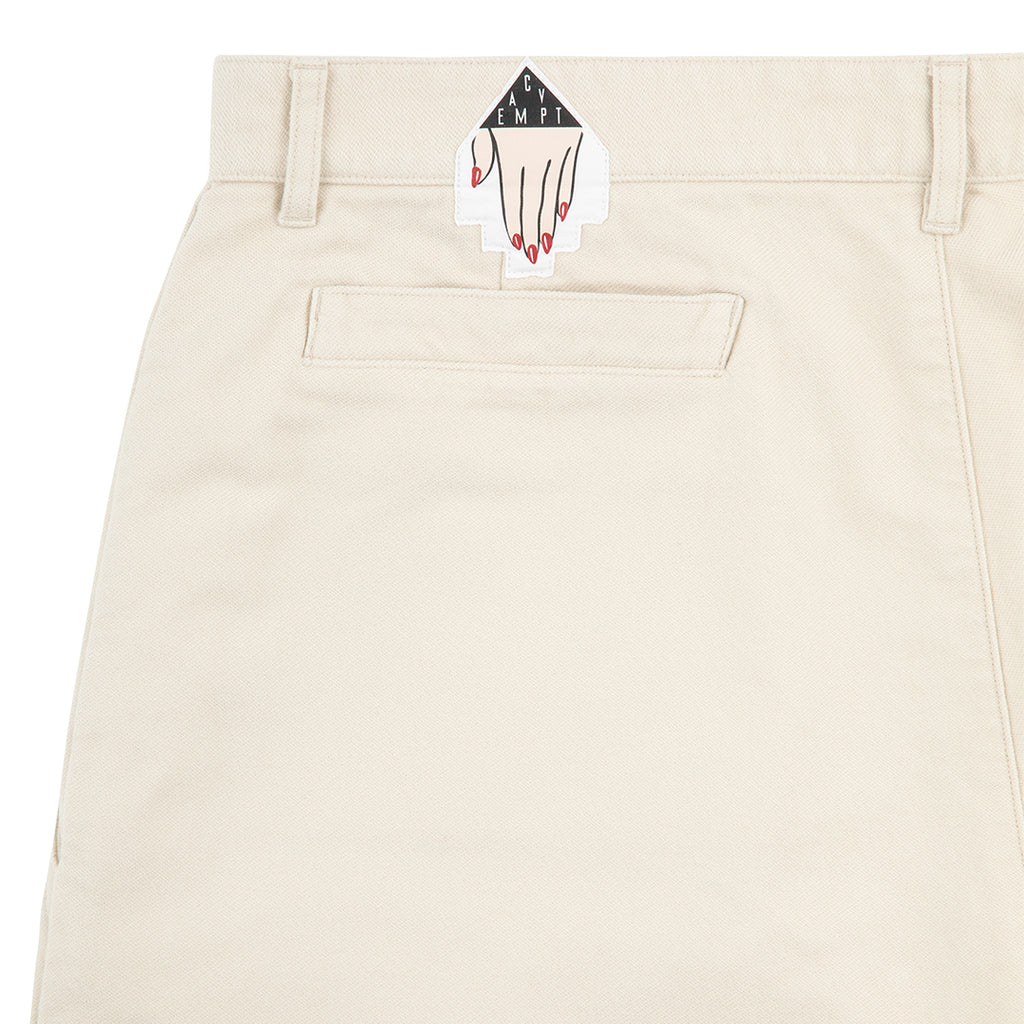 BRUSHED SOFT COTTON ONE TUCK PANTS BEIGE