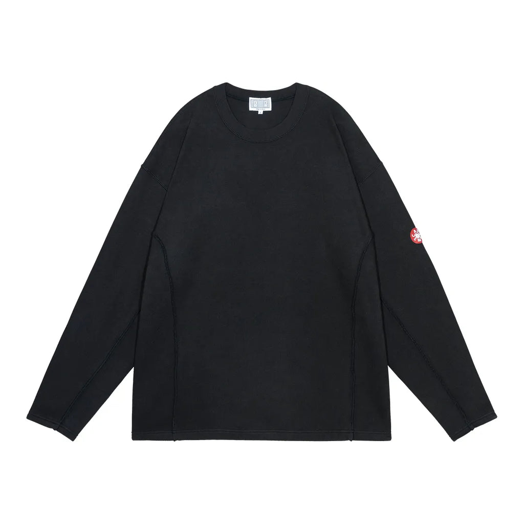 SIDE SEAM DBL KNIT LONG SLEEVE BLACK | C.E | THE GROUND depot