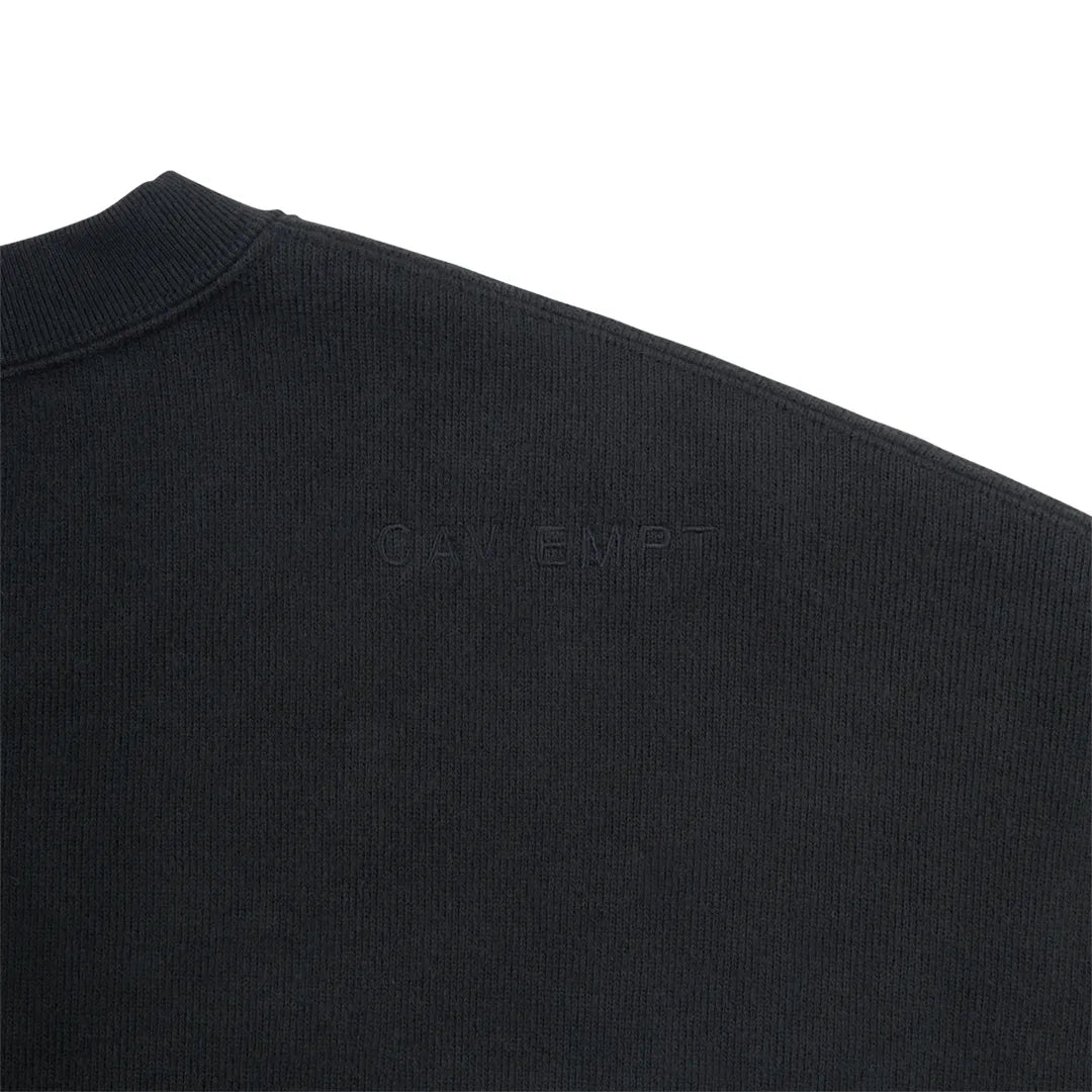 SIDE SEAM DBL KNIT LONG SLEEVE BLACK