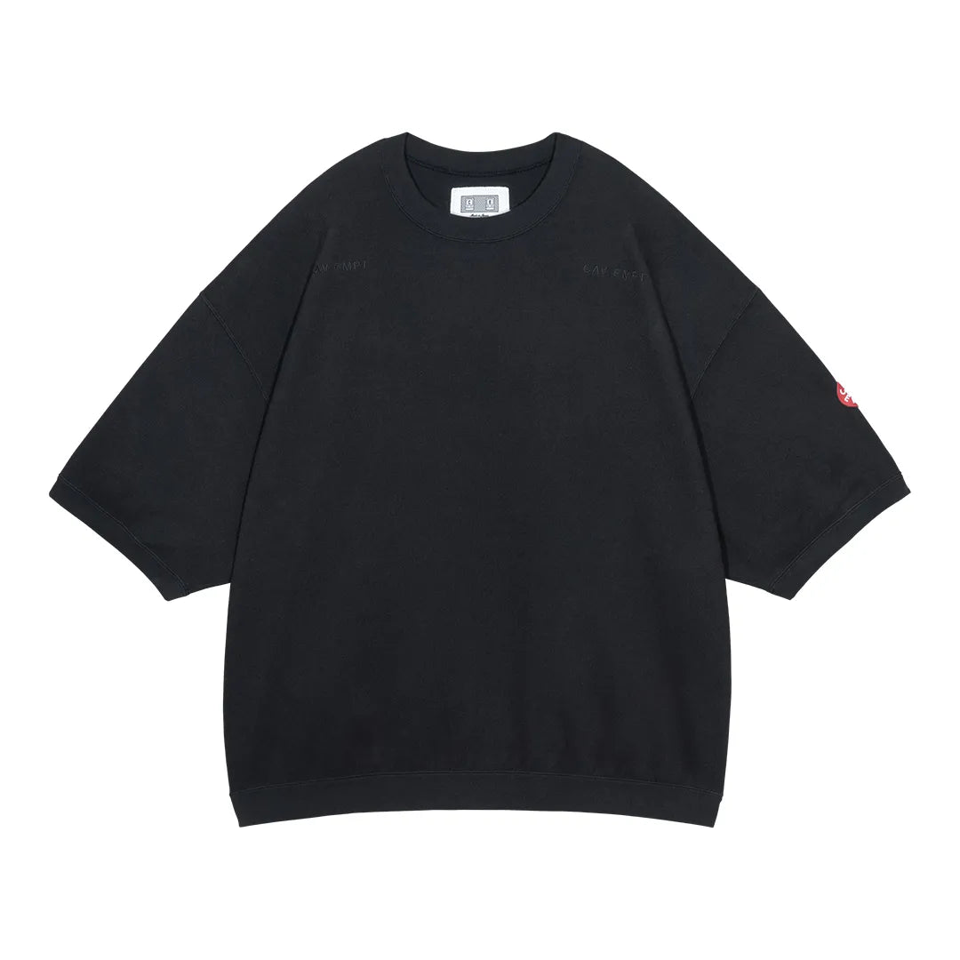 DBL KNIT SHORT SLEEVE CREW NECK BLACK