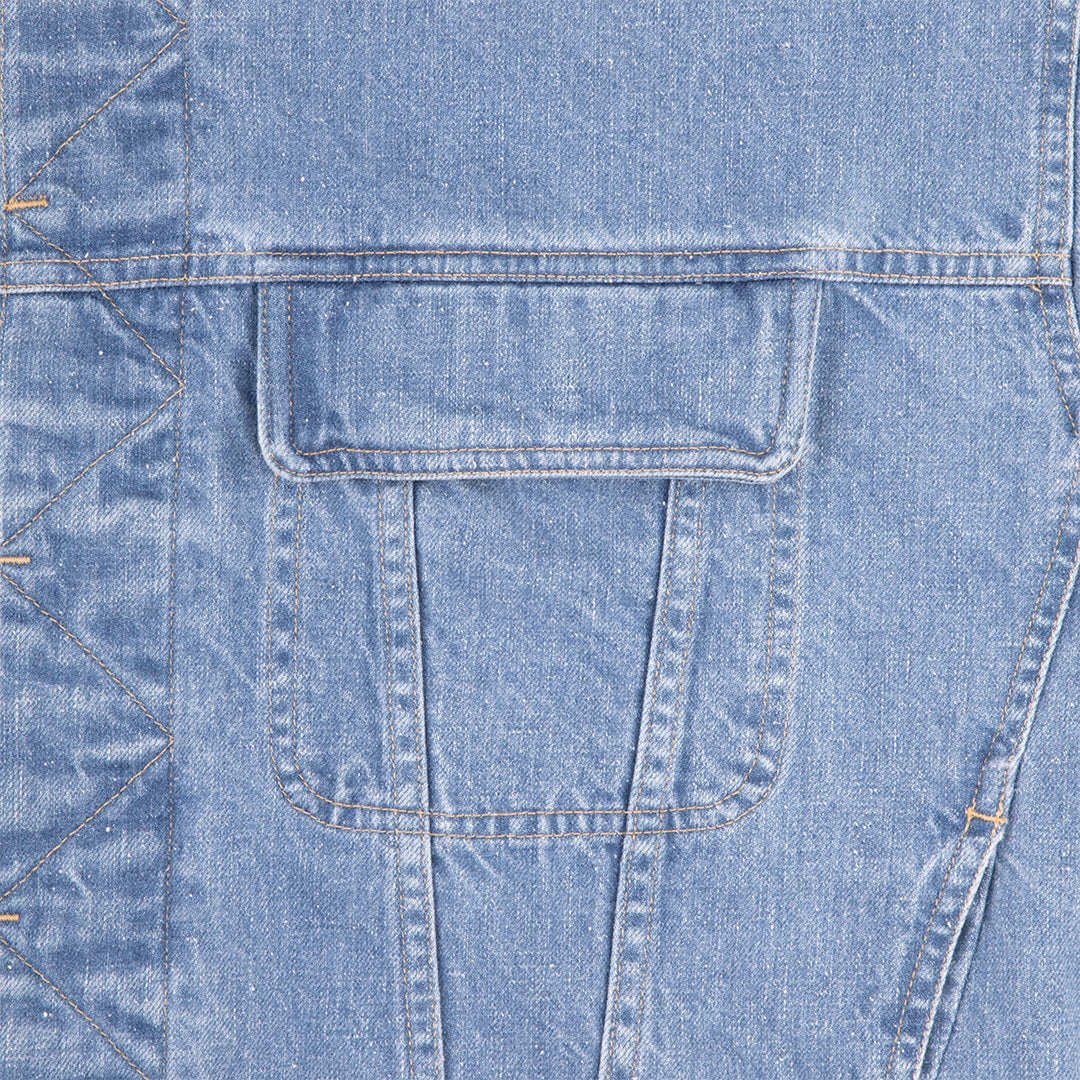 WASHED NEP DENIM TRUCKER JACKET