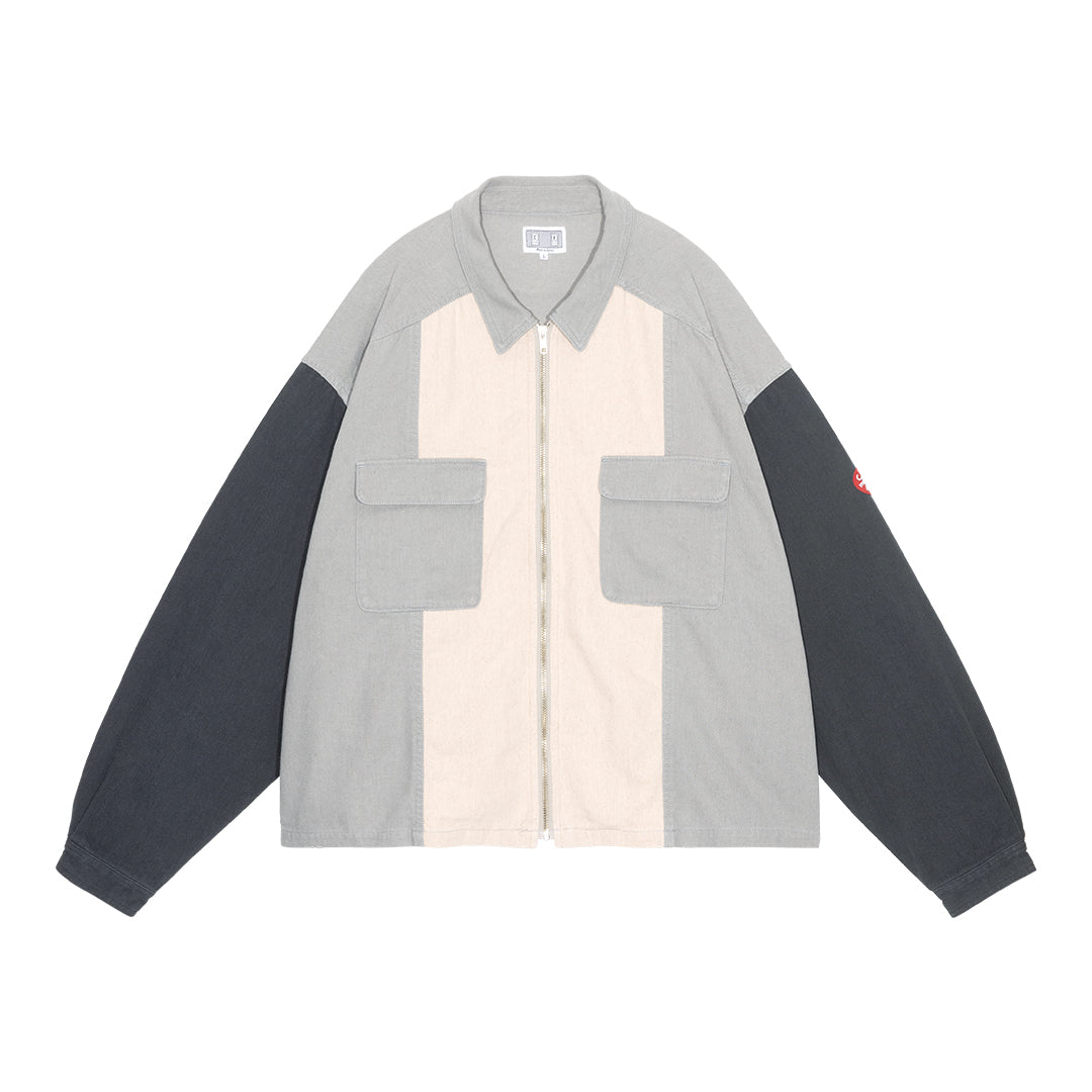 STRIPE CUT SHORT SHIRT JACKET