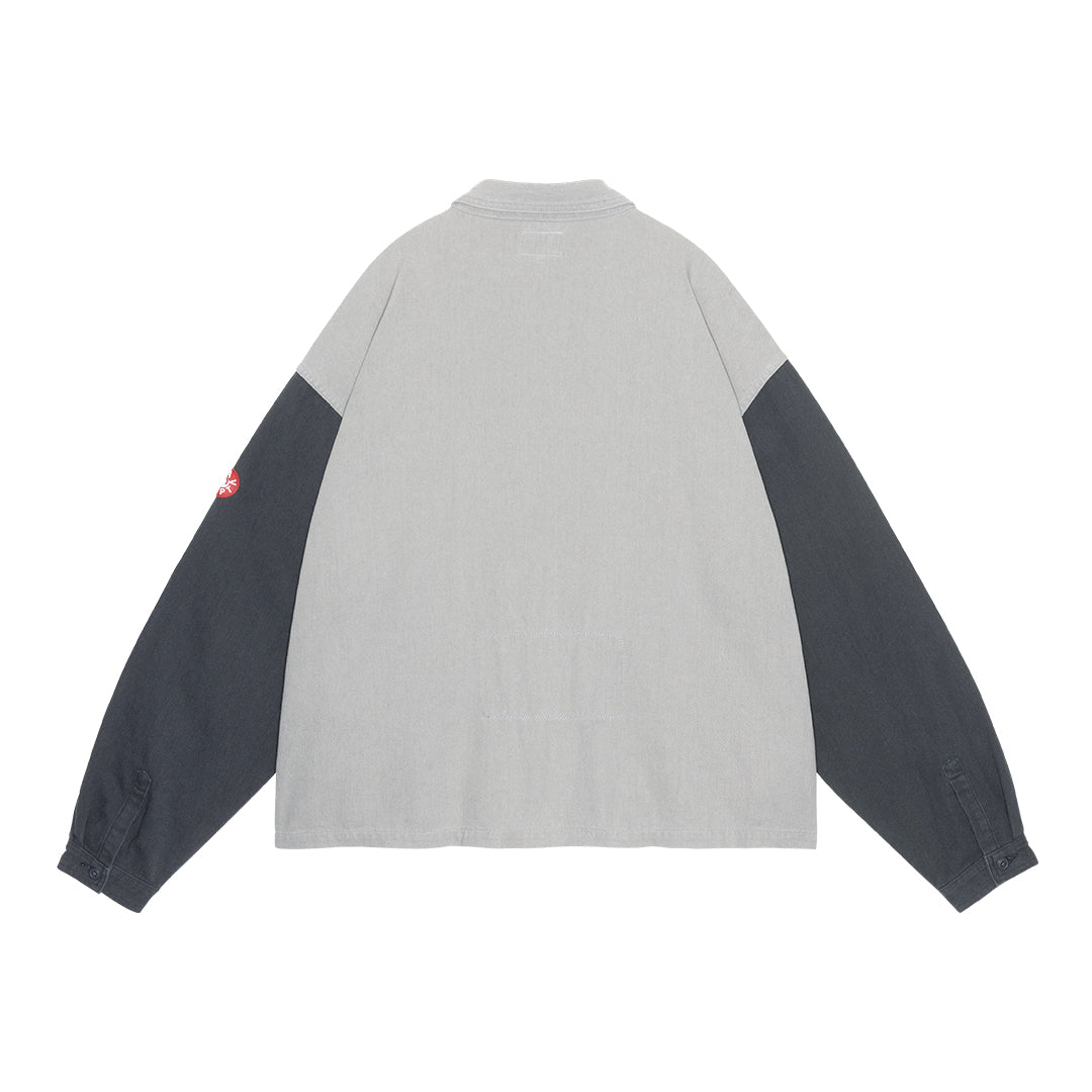 STRIPE CUT SHORT SHIRT JACKET